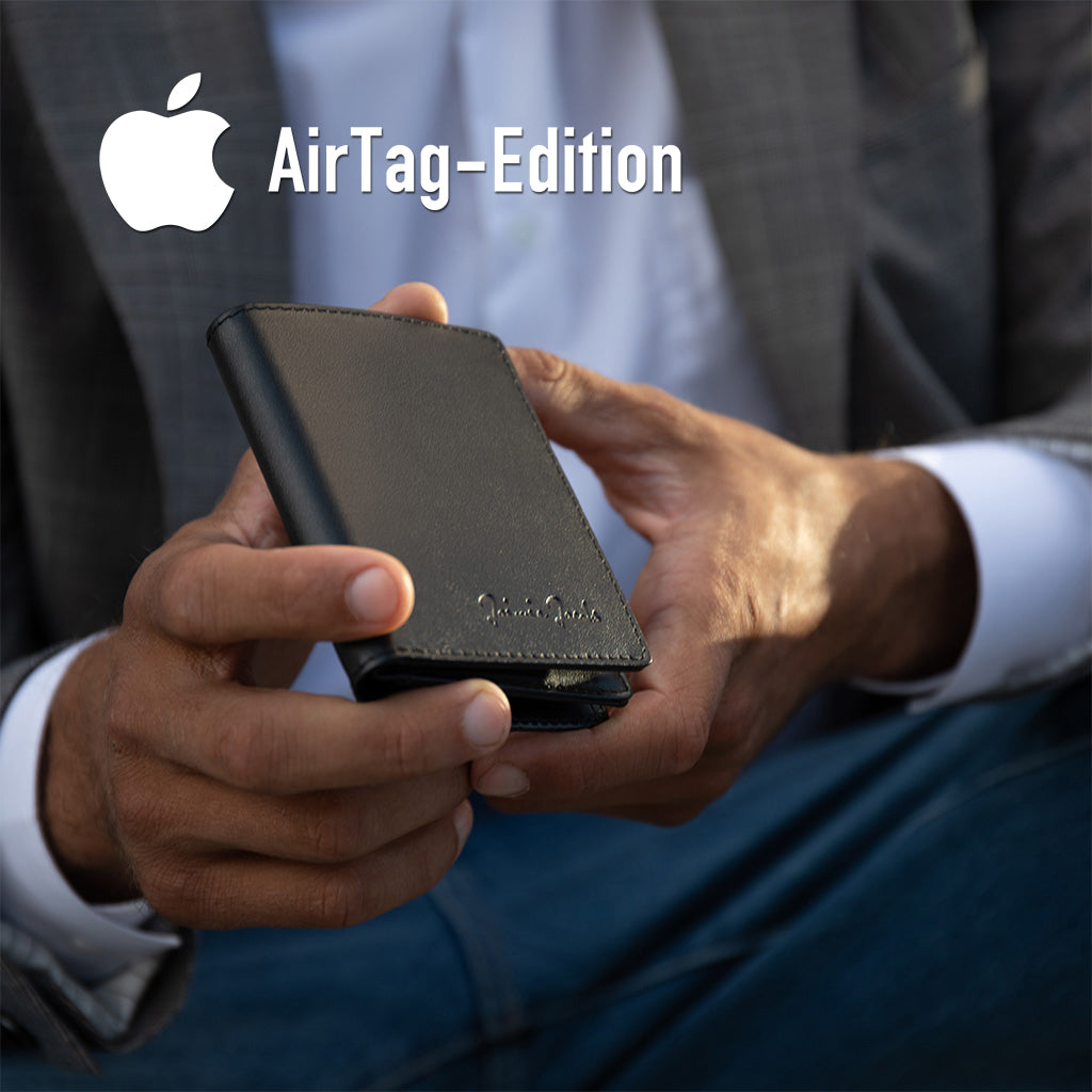 Portefeuille Airtag, portefeuille mince pour Apple Air Tag, portefeuille  intelli