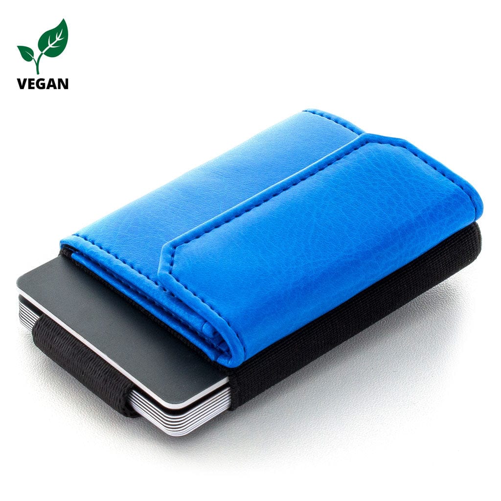 Jaimie Jacobs Geldbeutel Karten Portemonnaie Vegan Blue Nano Boy Pocket Vegan with leather coin pocket Nano Boy Pocket Vegan wallet with leather coin pocket