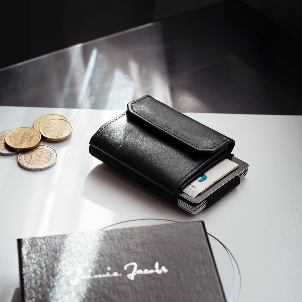 Jaimie Jacobs Geldbeutel Karten Portemonnaie Nano Boy Pocket Vegan with leather coin pocket Nano Boy Pocket Vegan wallet with leather coin pocket